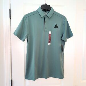 NWT Reebok Men's Polo Size S Short Sleeve Moisture Management Sagebrush Green